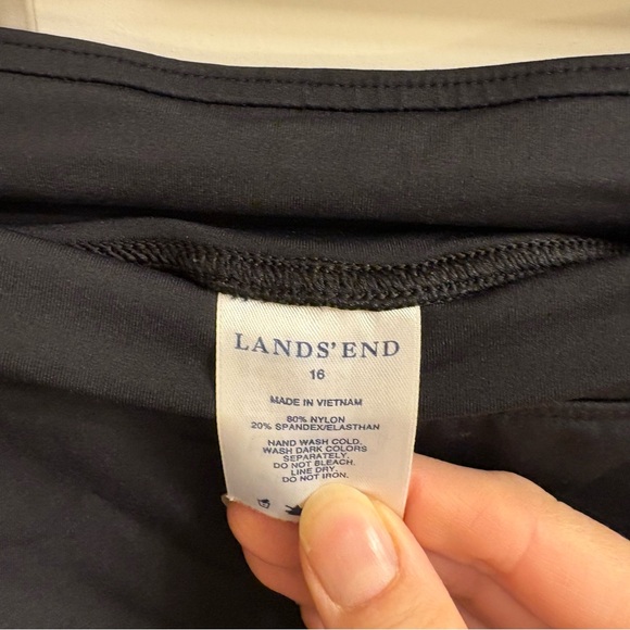 Lands' End Black Swim Skirt, 16 - Picture 2 of 5